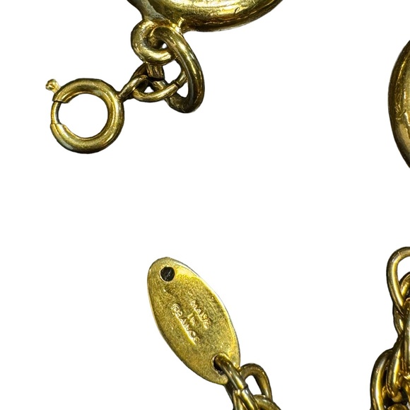 CHANEL VINTAGE RARE MULTI LOGO CHARM BRACELET - Picture 10 of 16